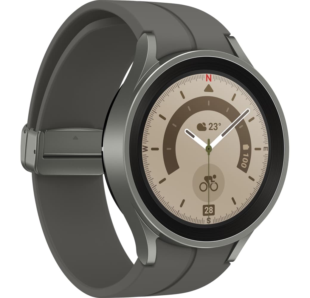 Gray Titanium Samsung Galaxy Watch5 Pro Smartwatch, Titanium Case, 45mm.3