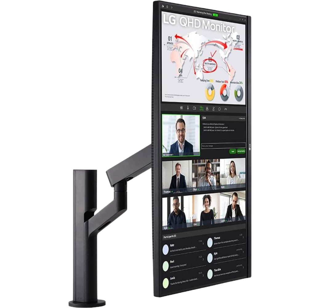 LG - 32" QHD Ergo Monitor 32QP880-B.AEU.3