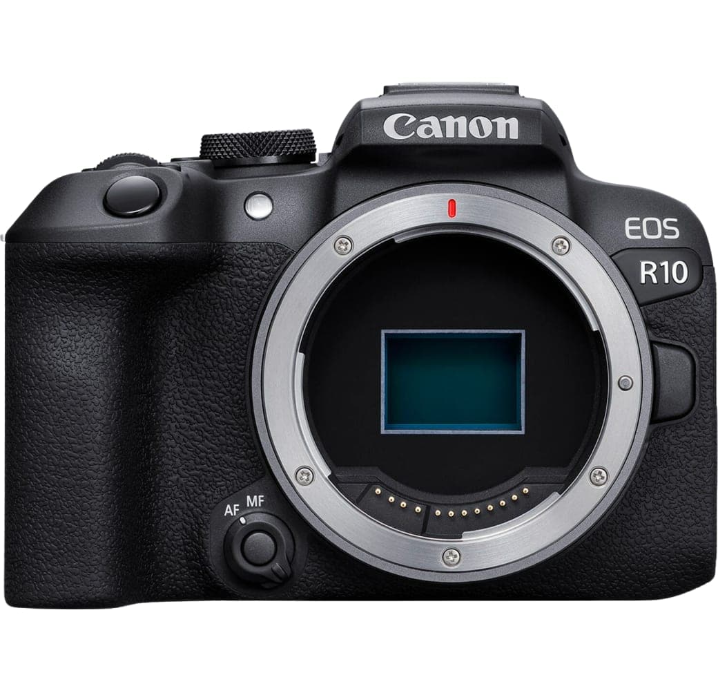 Black Canon EOS R10 Camera Kit with RF-S 18-150mm f/3.5-6.3 IS STM + EF-EOS R Adapter Lens.6