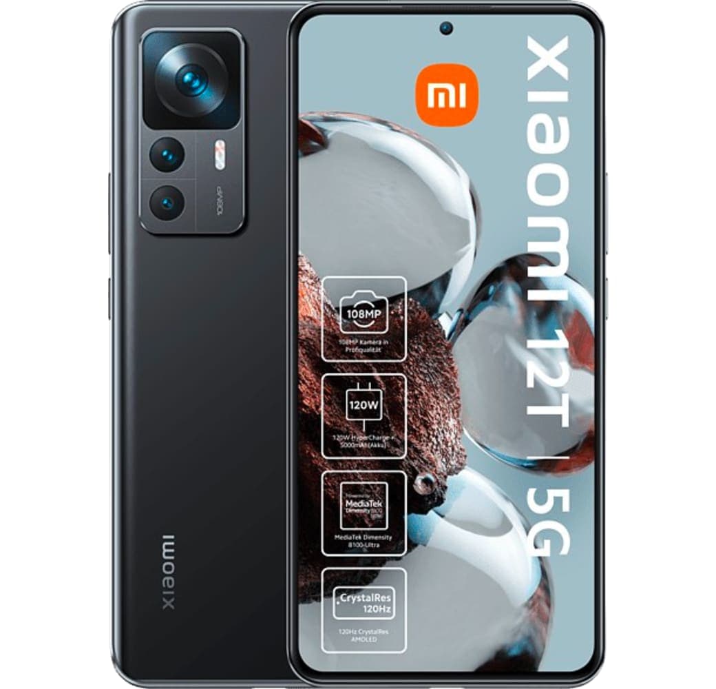 Schwarz Xiaomi 12T Smartphone - 256GB - Dual SIM.1