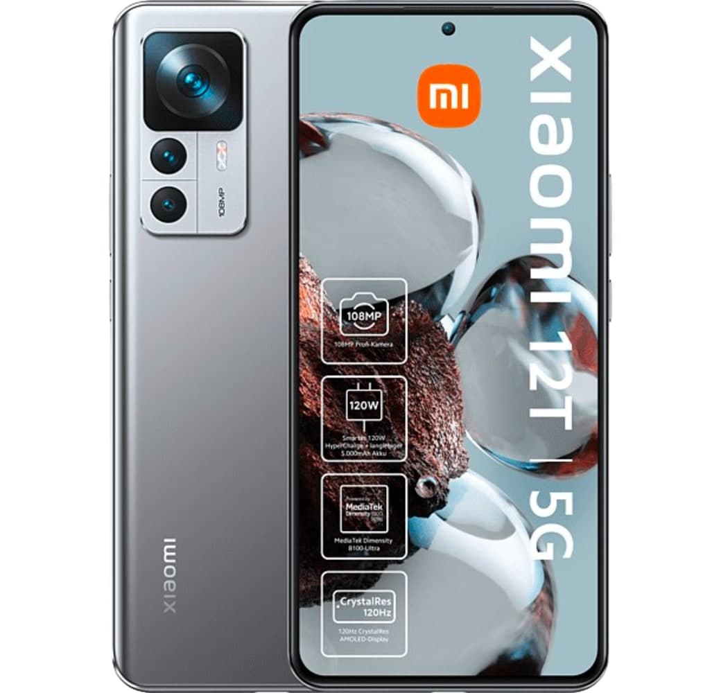 Silver Xiaomi 12T Smartphone - 256GB - Dual SIM.1
