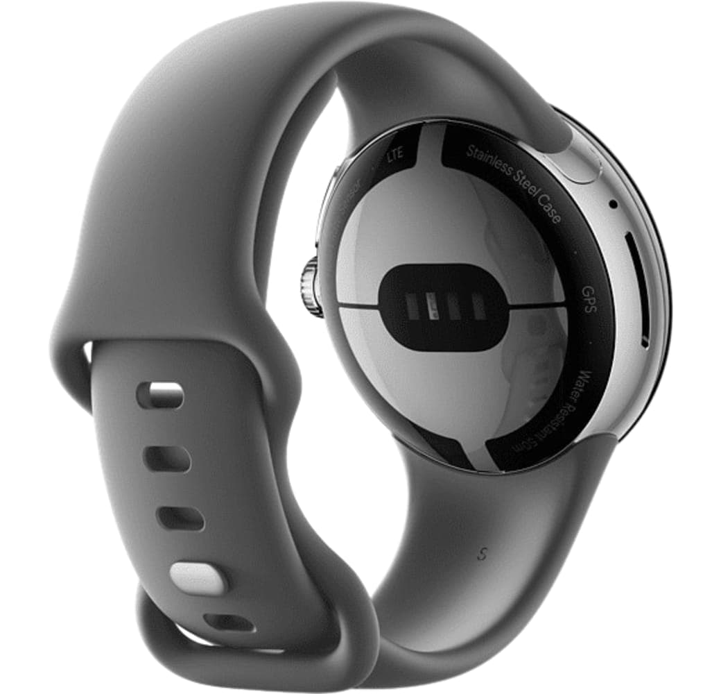 Charcoal Google Pixel 4G LTE Smartwatch, Stainless Steel Case, 41mm.4