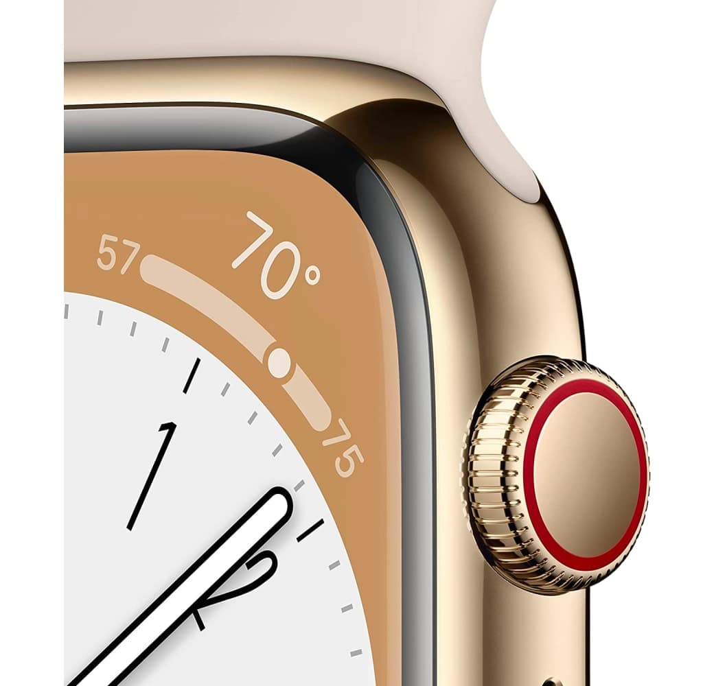 Starlight Apple Watch Series 8 GPS + Cellular, Stainless Steel Case, 41mm.3