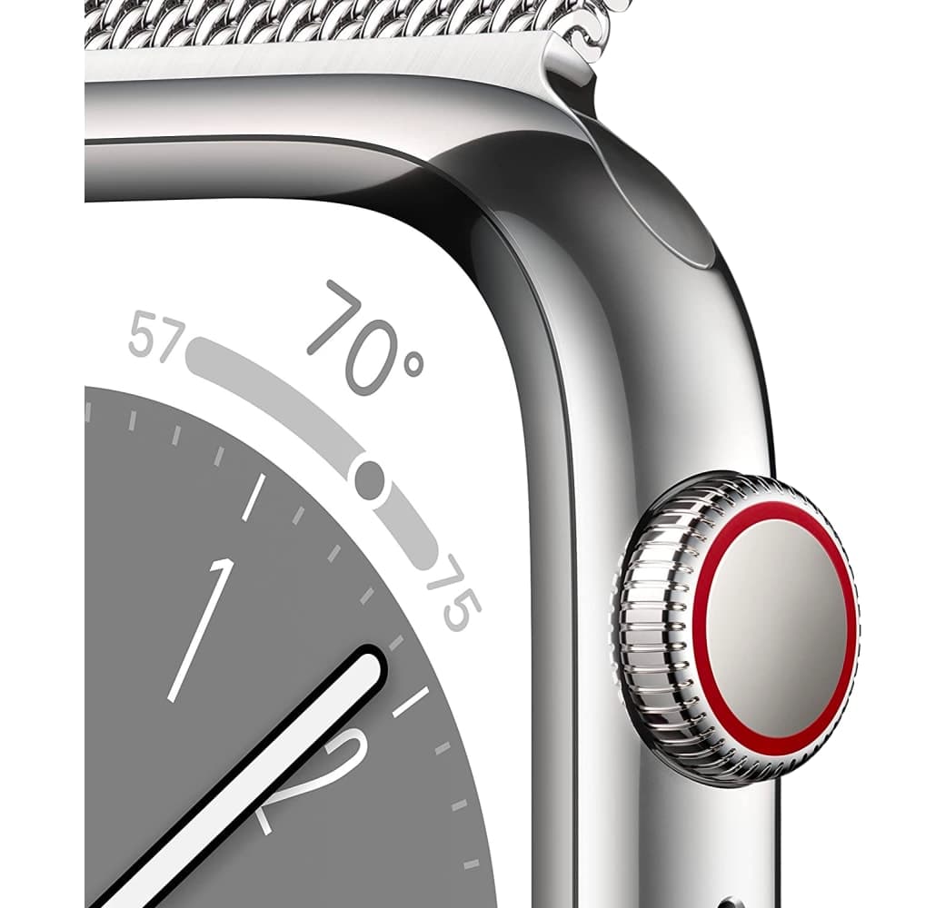 Siilver Apple Watch Series 8 GPS + Cellular, Stainless Steel Case, 41mm.3