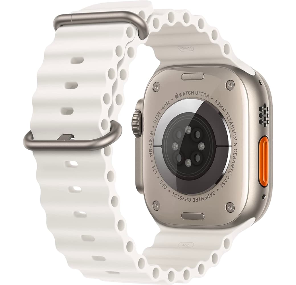White Apple Watch Ultra GPS + Cellular, Titanium Case, 49mm.3
