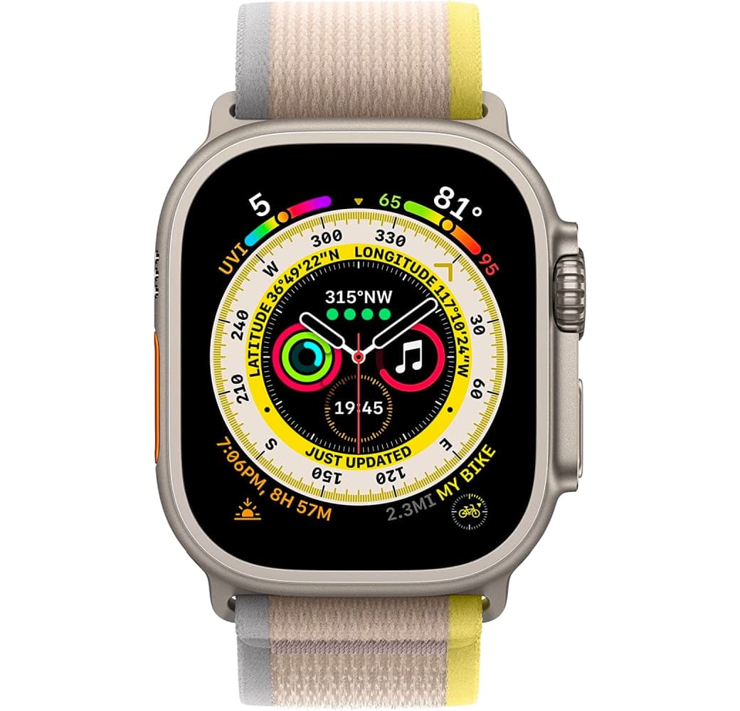 Gelb/Beige Apple Watch Ultra GPS + Cellular, Titangehäuse, 49 mm.2