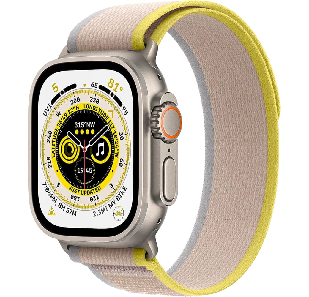 Gelb/Beige Apple Watch Ultra GPS + Cellular, Titangehäuse, 49 mm.1