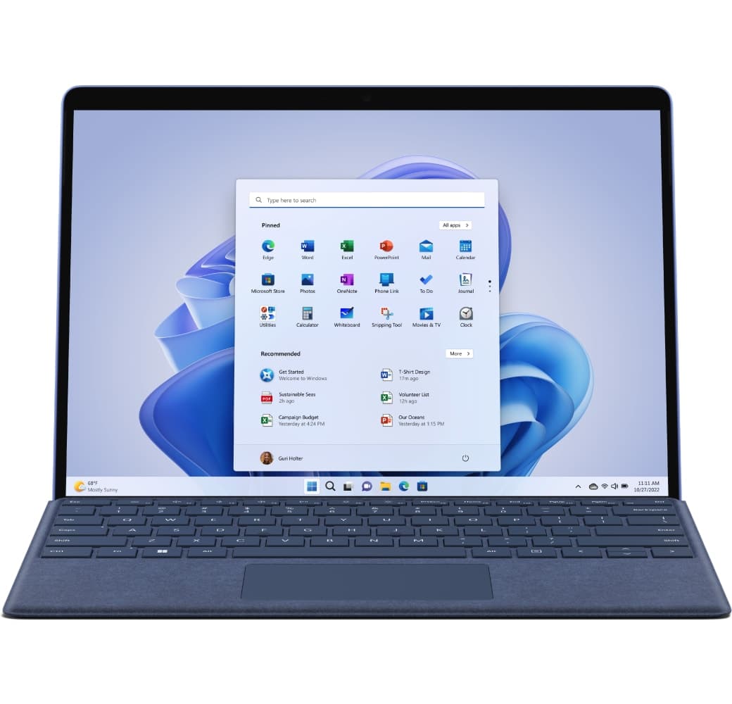 Blue Sapphire Microsoft Surface Pro 9 13" - Intel® Core™ i5-1235U - 8GB - 256GB SSD - Intel® Iris® Xe Graphics (Device only).1