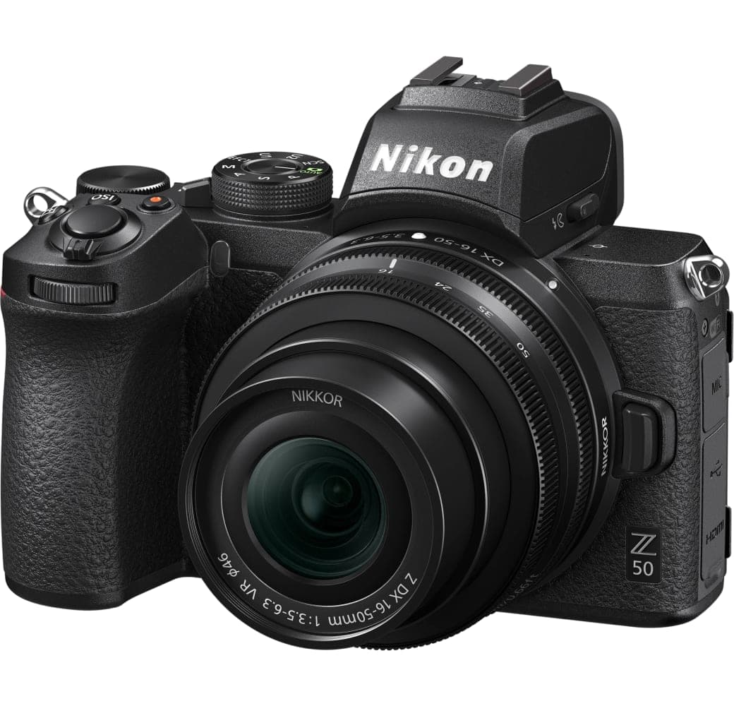 Schwarz Nikon Z50 Systemkamera, mit Objektiv Nikkor Z DX 16-50mm f/3.5-6.3 VR + Nikkor Z DX 50-250mm f/4.5-6.3 VR.2