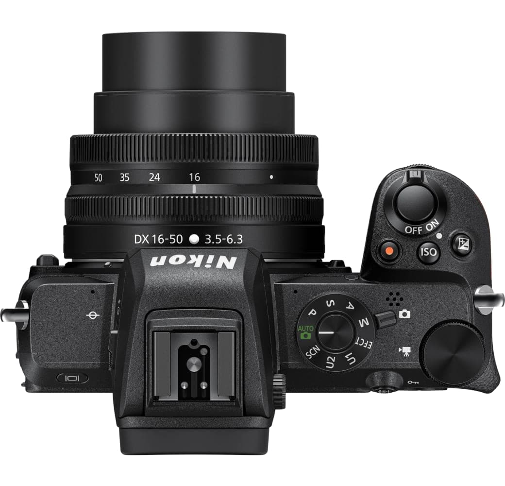 Schwarz Nikon Z50 Systemkamera, mit Objektiv Nikkor Z DX 16-50mm f/3.5-6.3 VR + Nikkor Z DX 50-250mm f/4.5-6.3 VR.6