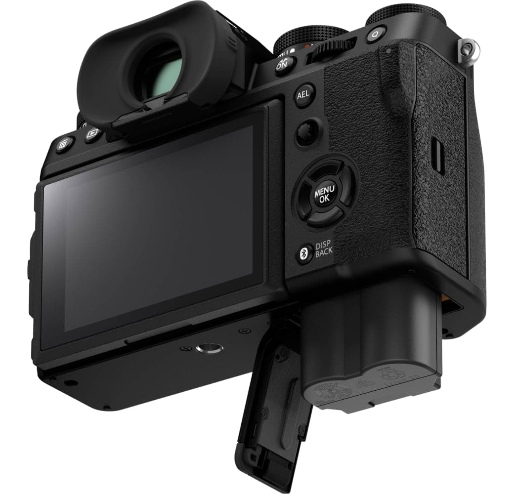 Schwarz Fujifilm X-T5 Systemkamera, mit Objektiv XF 16-80mm f/4 R OIS WR.6