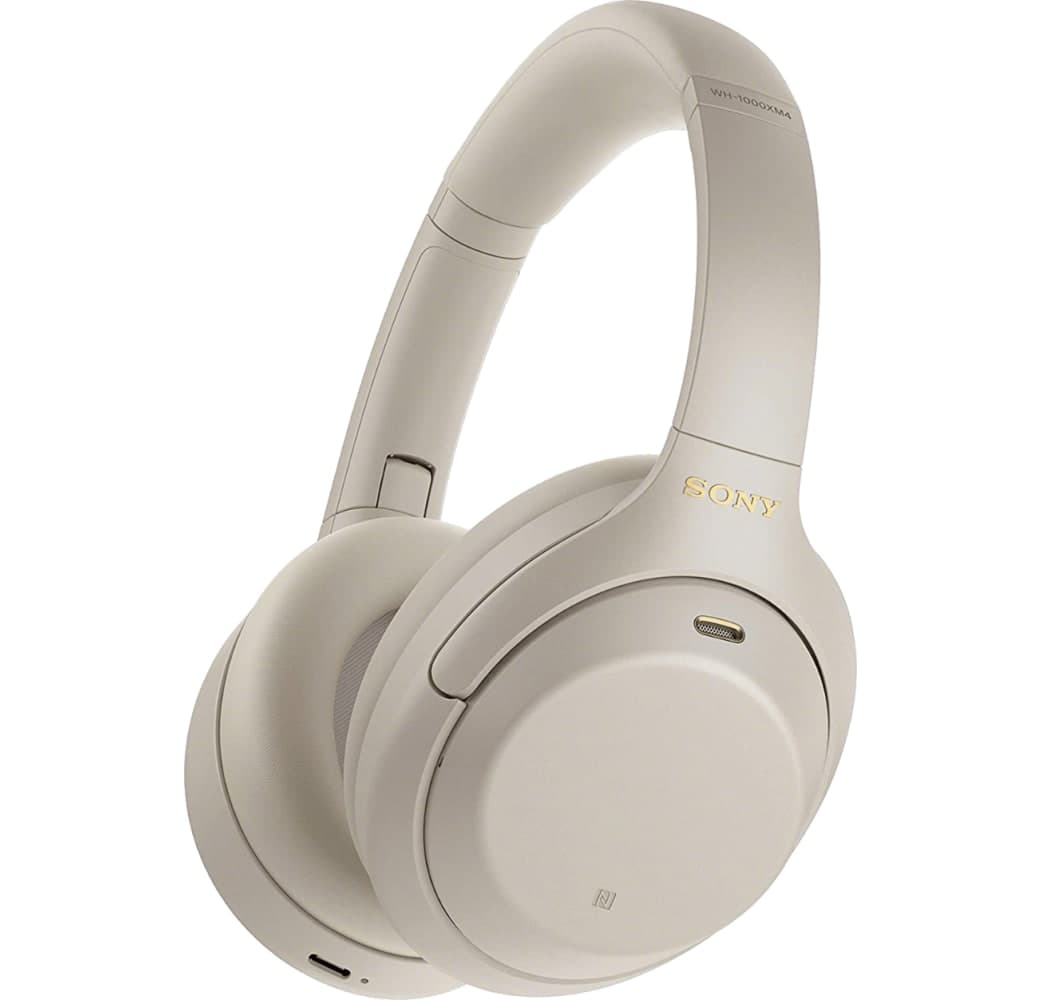 Silver Sony WH-1000 XM4 Noise-cancelling Over-ear Bluetooth Headphones.1
