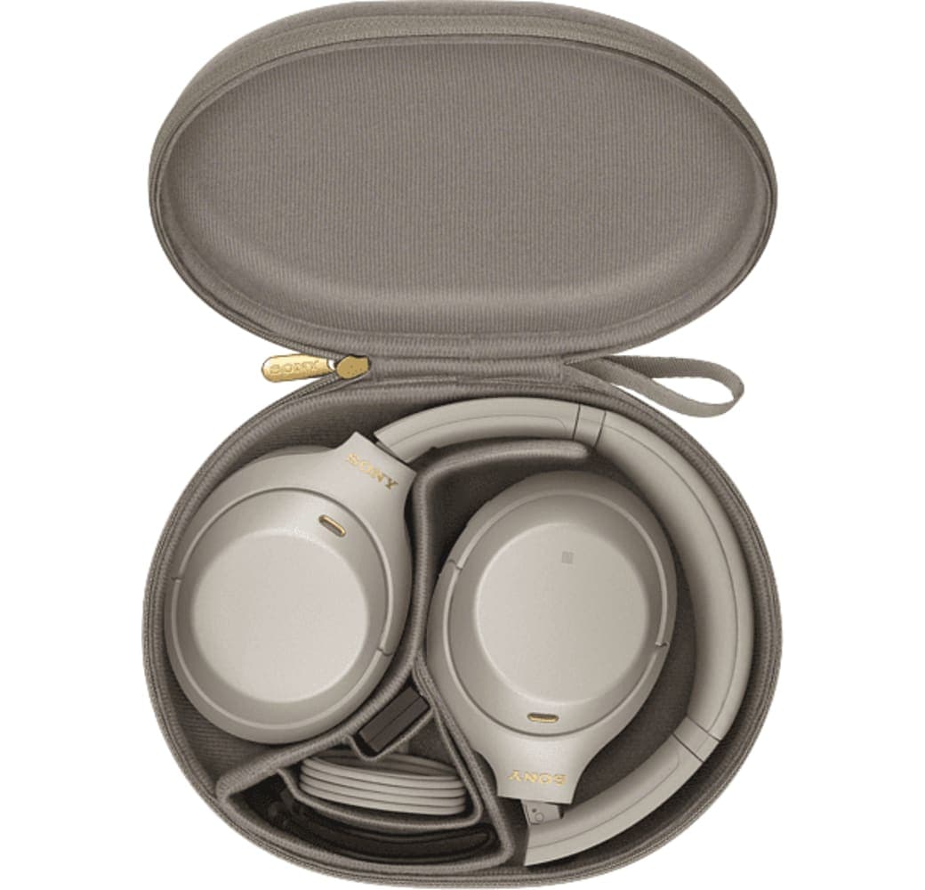 Silver Sony WH-1000 XM4 Noise-cancelling Over-ear Bluetooth Headphones.5