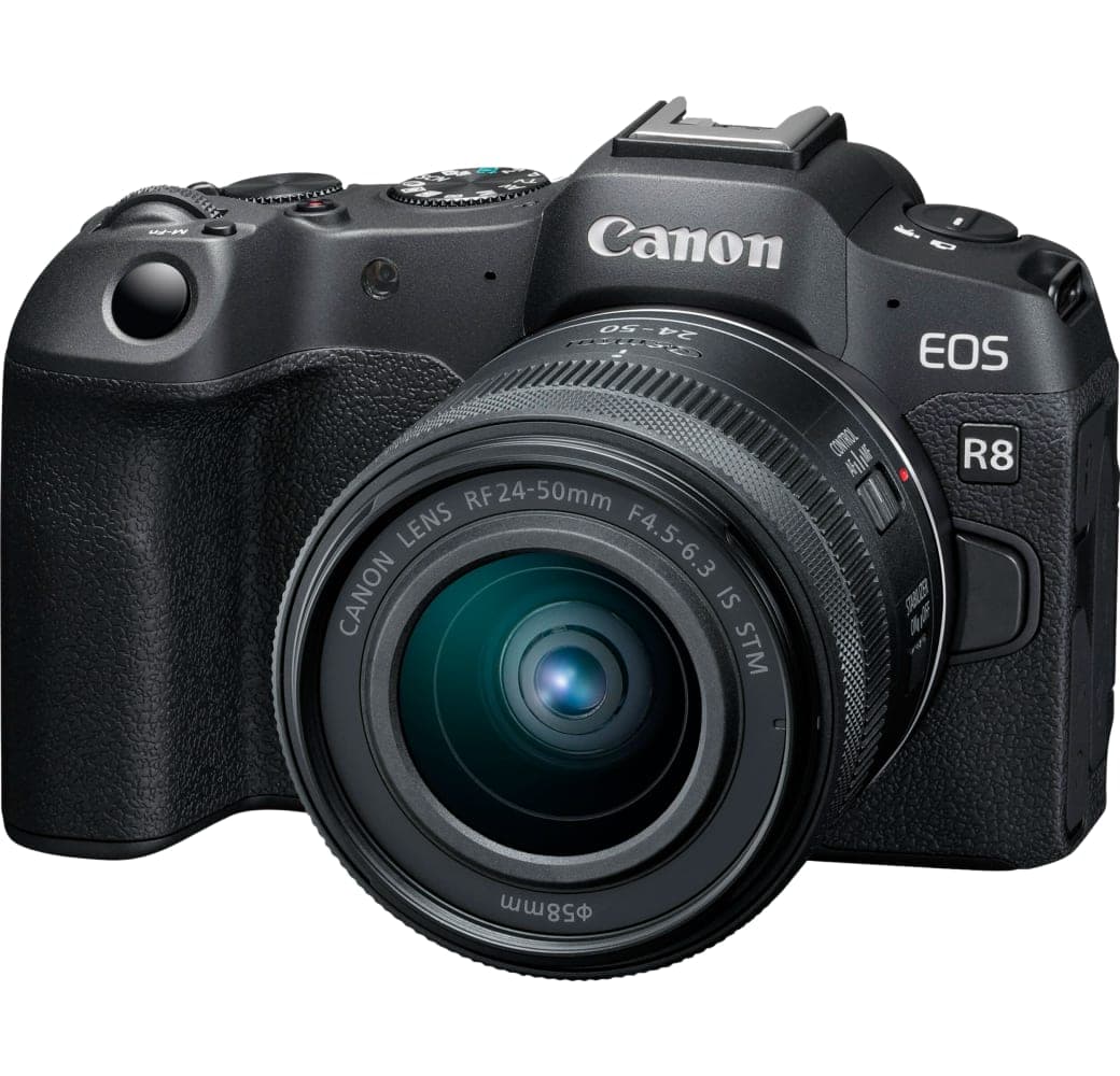 Black Canon EOS R8 Camera Kit with RF 24-50mm f/4.5-6.3 IS STM Lens.1