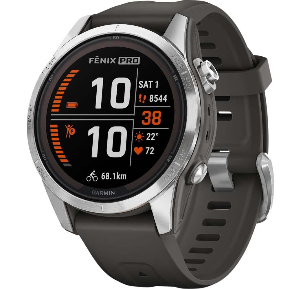 Graphite Garmin Fenix 7S Pro SOLAR Smartwatch, Stainless Steel, 42mm.1