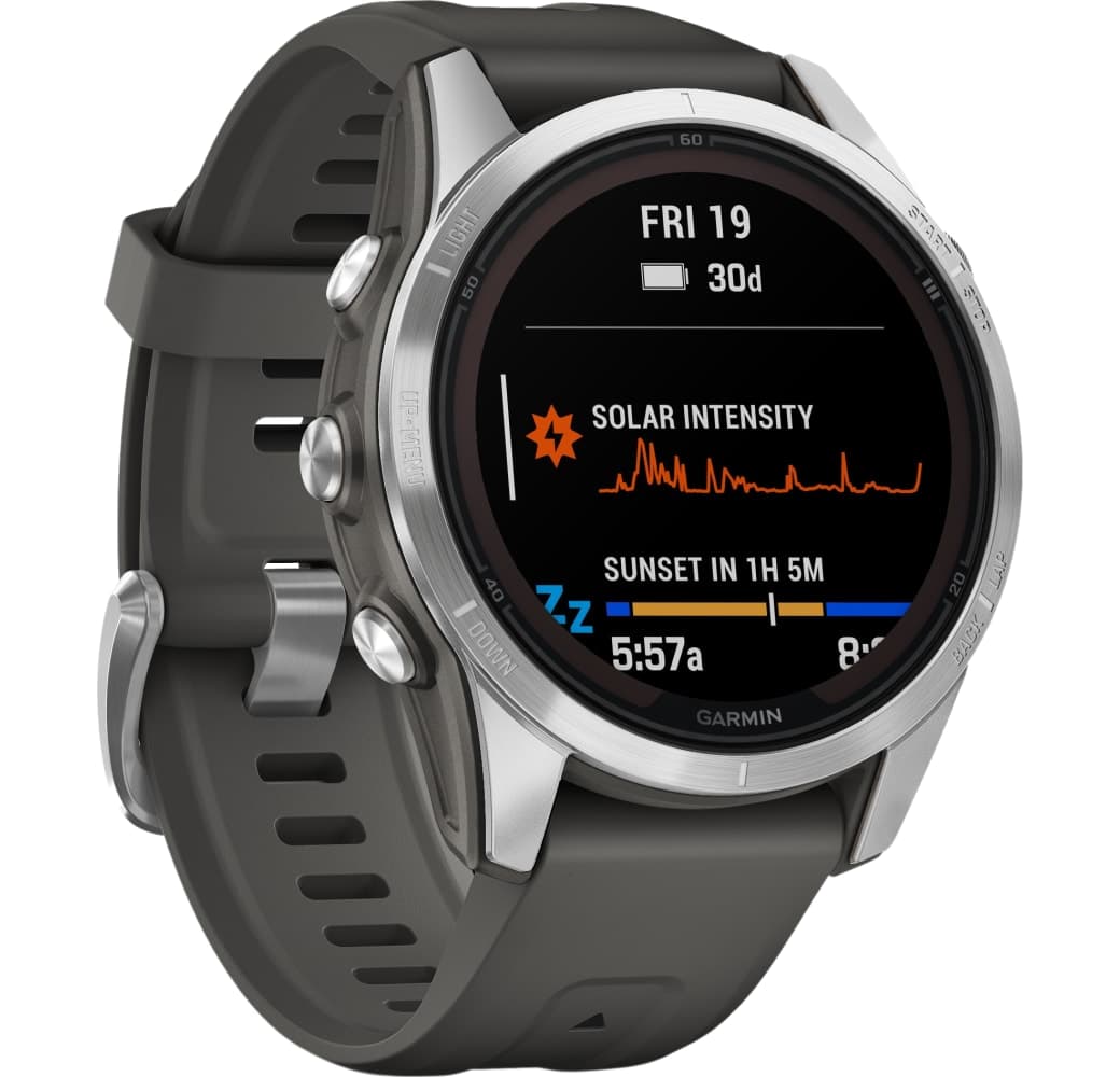 Graphite Garmin Fenix 7S Pro SOLAR Smartwatch, Stainless Steel, 42mm.3