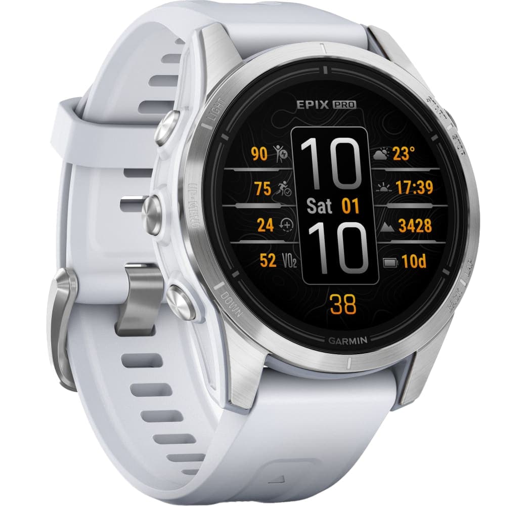 Silver Garmin EPIX™ Pro (Gen 2) Smartwatch, Stainless Steel Case, 42mm.3