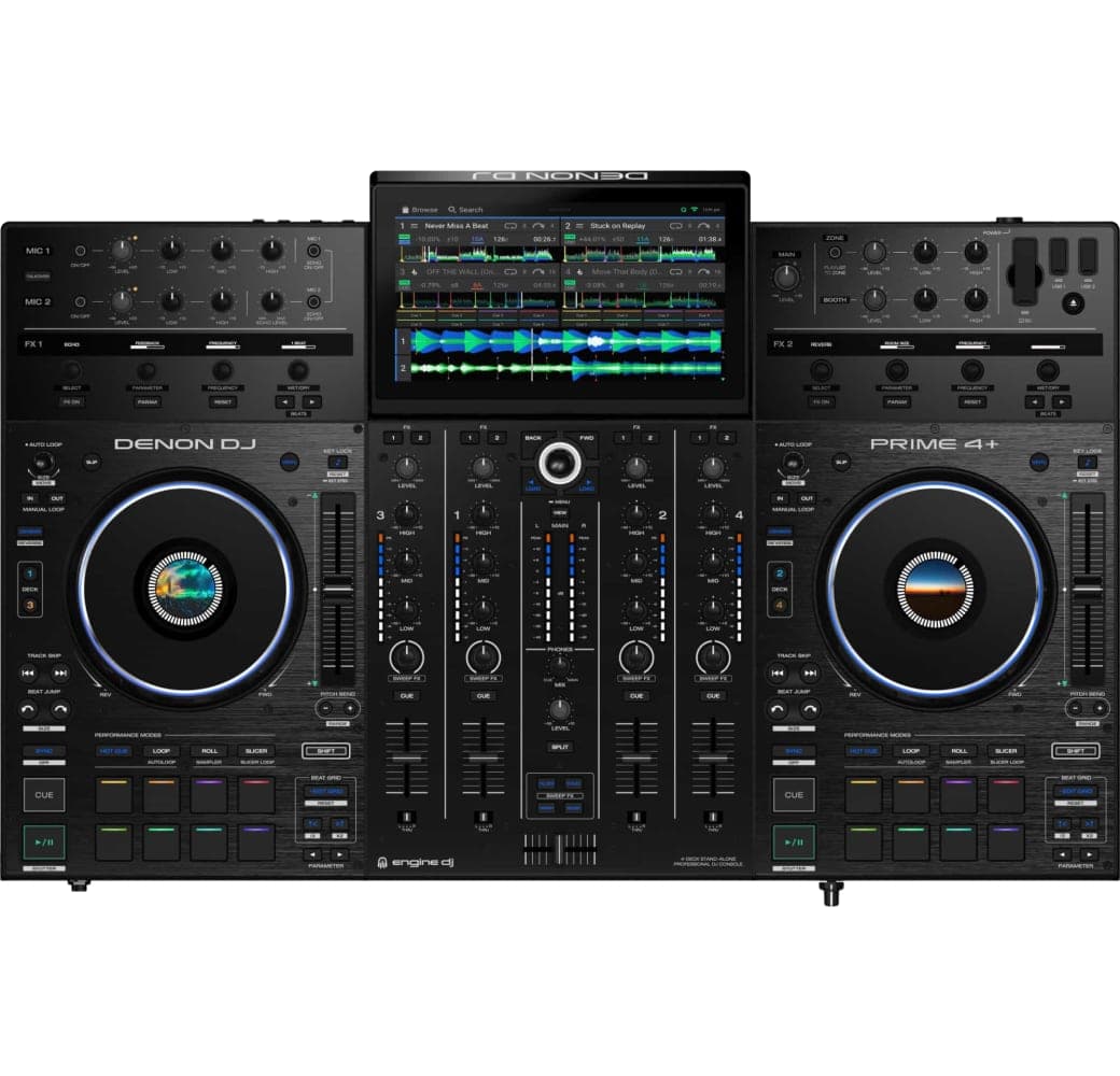 Black Denon Dj Prime 4+ DJ Controller.2