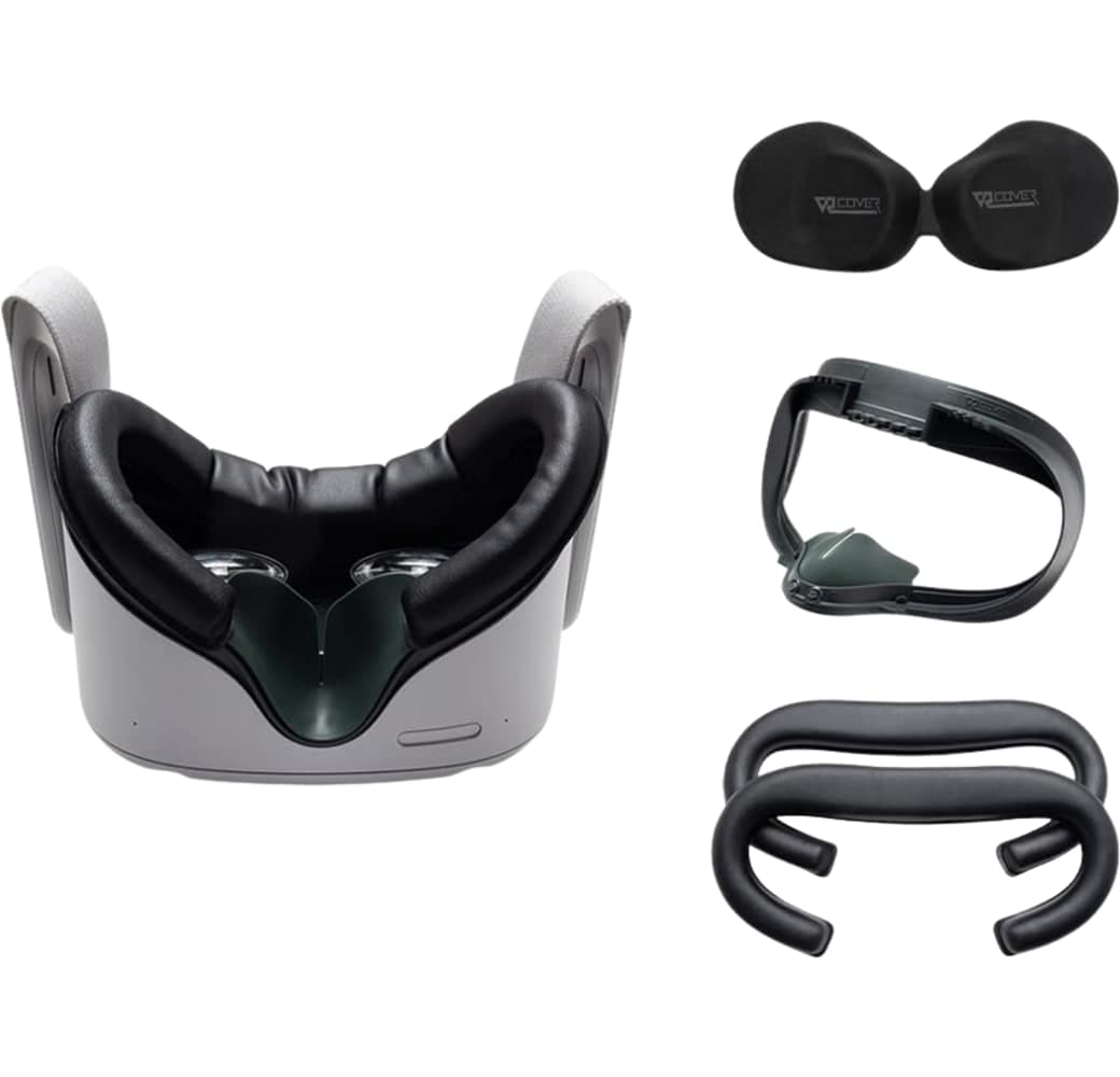 Black VR Cover Facial Interface & Foam Set for Quest 2.1
