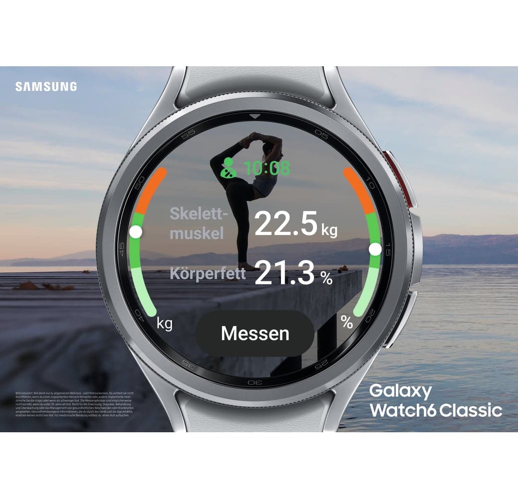 Silver Samsung Galaxy Watch6 Classic Smartwatch, Stainless steel case, 43mm.5