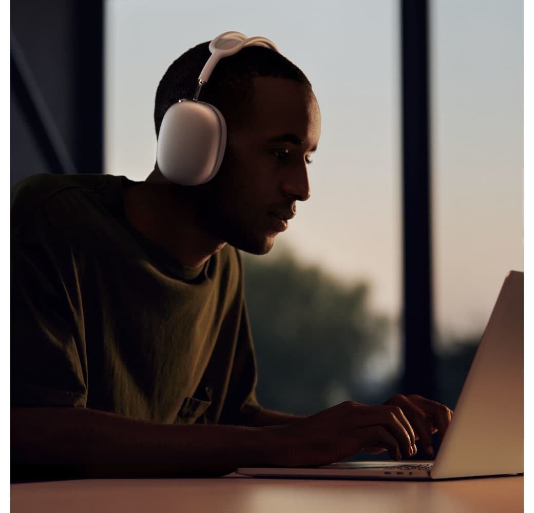 Silver Apple AirPods Max Noise-cancelling Over-ear Bluetooth Headphones.4