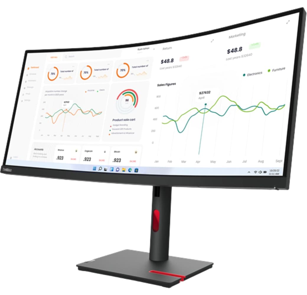 Black Lenovo - 34" ThinkVision T34w-30 63D4GAT1EU.2