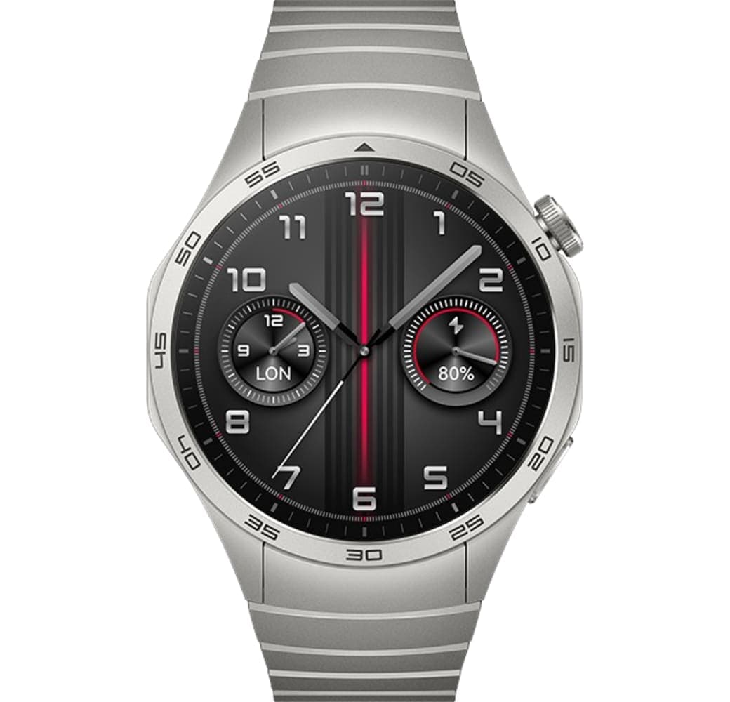 Grey Huawei Watch GT4 Smartwatch, Stainless Steel Case, 46mm.2