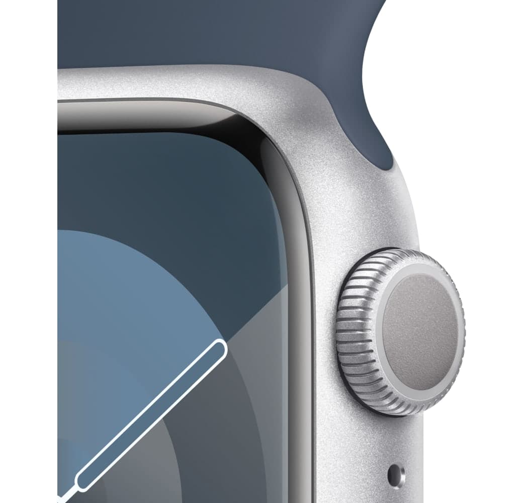 Silber Apple Watch Series 9 GPS, Aluminiumgehäuse, 41 mm.3