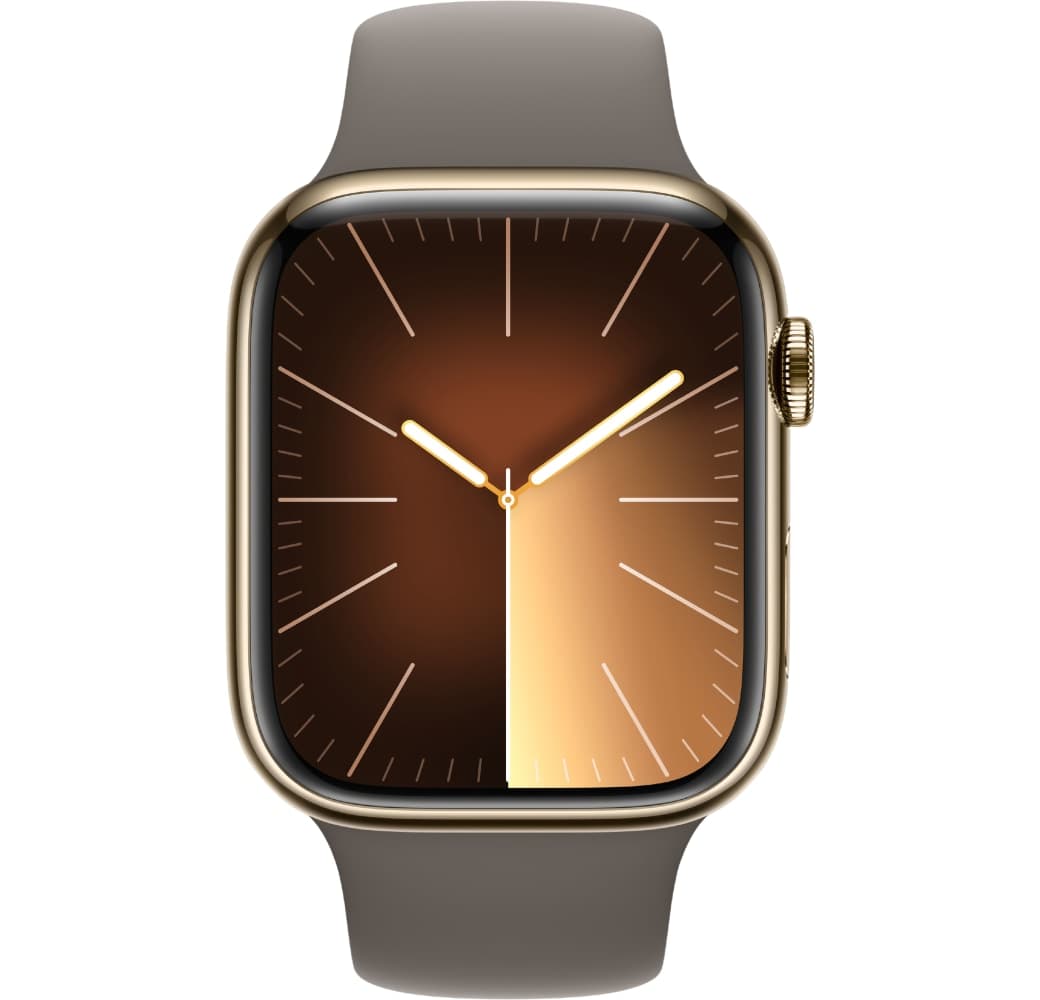 Tonbraun Apple Watch Series 9 GPS + Cellular, Edelstahlgehäuse, 45 mm.2