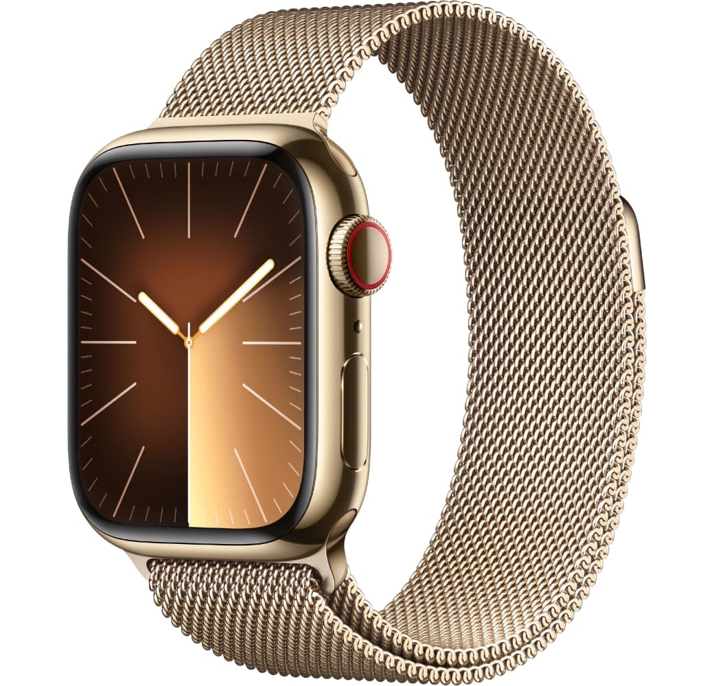 Gold Apple Watch Series 9 GPS + Cellular, Stainless Steel Case, 41mm.1