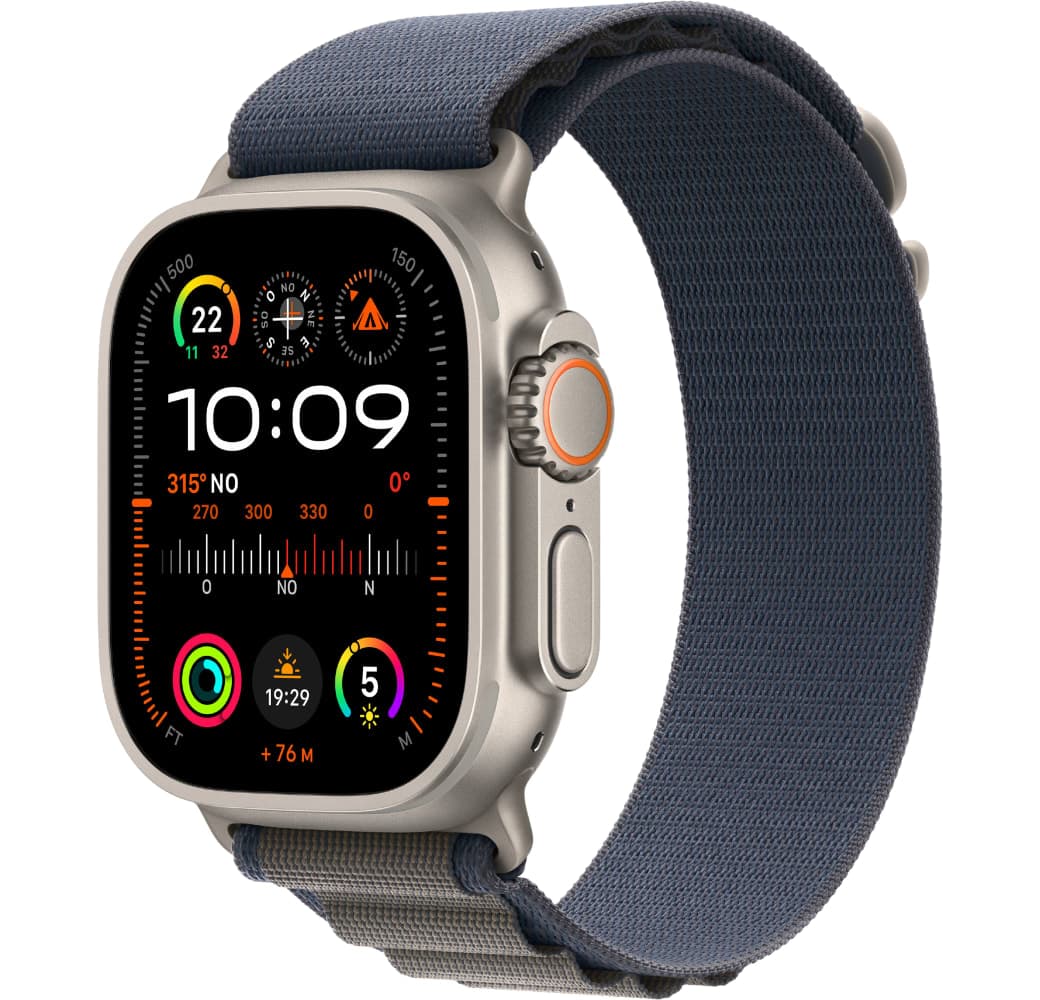 Blauw Apple Watch Ultra 2 GPS + mobiel, titanium behuizing, 49 mm.1