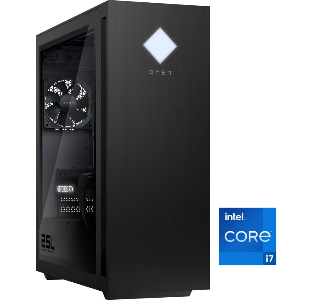 Black HP GT15-1002ng Gaming Desktop - Intel® Core™ i7-13700F - 16GB - 512GB SSD + 1TB HDD - NVIDIA® GeForce® RTX 4070 Ti.1