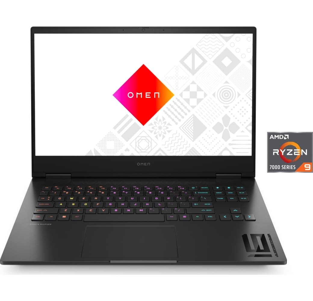 Black HP Omen 16-xf0095ng Gaming Laptop - AMD Ryzen™ 9 7940HS - 16GB - 1TB SSD - NVIDIA® GeForce® RTX™ 4070 - German (QWERTZ).1