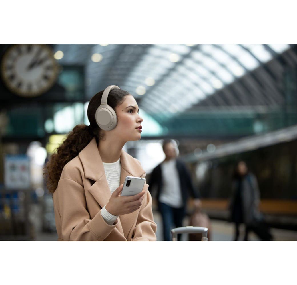 Silver Sony WH-1000 XM4 Noise-cancelling Over-ear Bluetooth Headphones.6