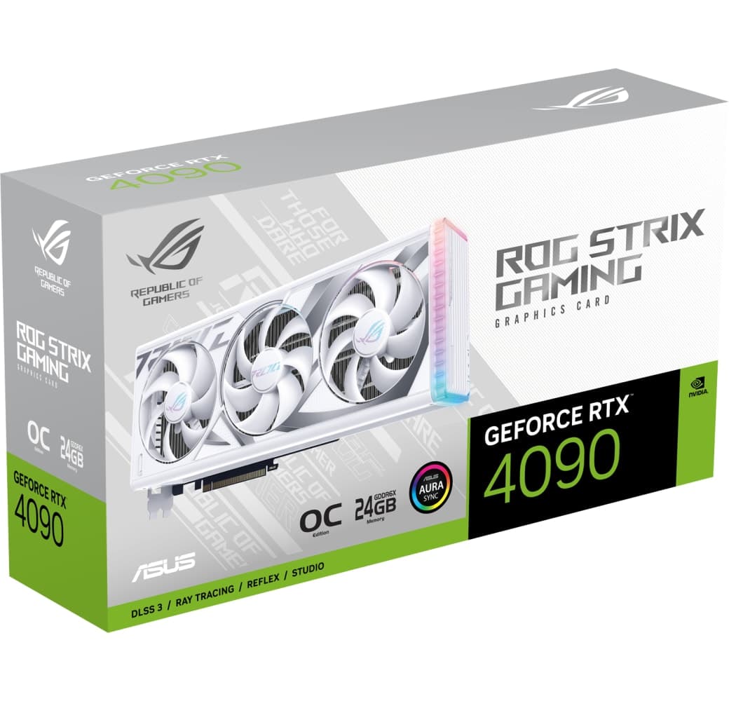 White ASUS ROG Strix GeForce RTX 4090 OC 24GB Graphics Card.7