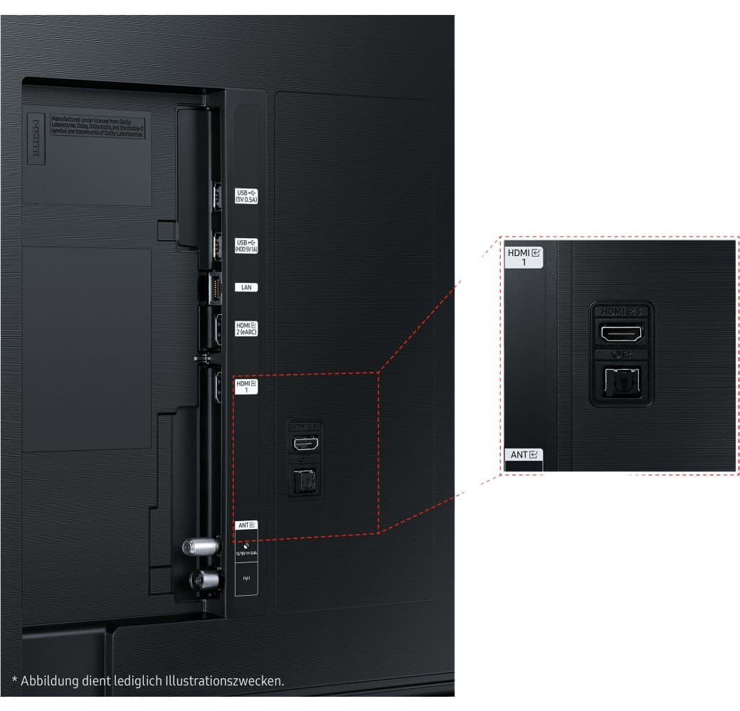 Black Samsung TV 55" GU55BU8079UXZG Crystal UHD 4K .5
