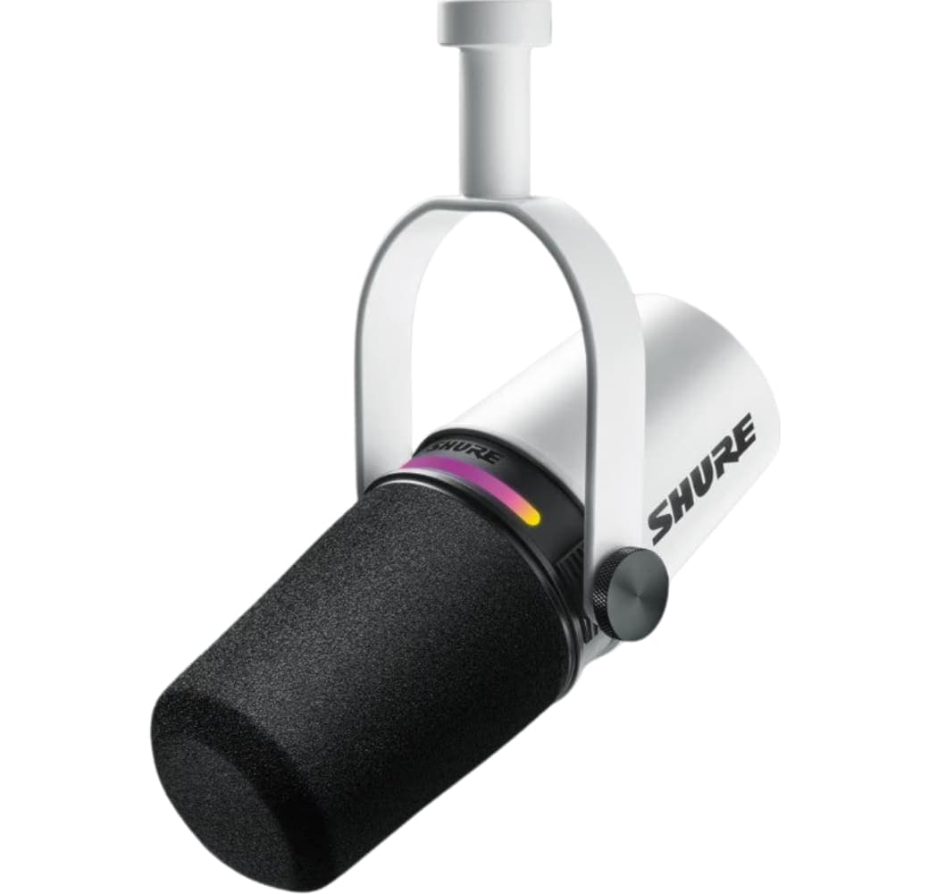 White Shure MV7+ Podcast Microphone.1