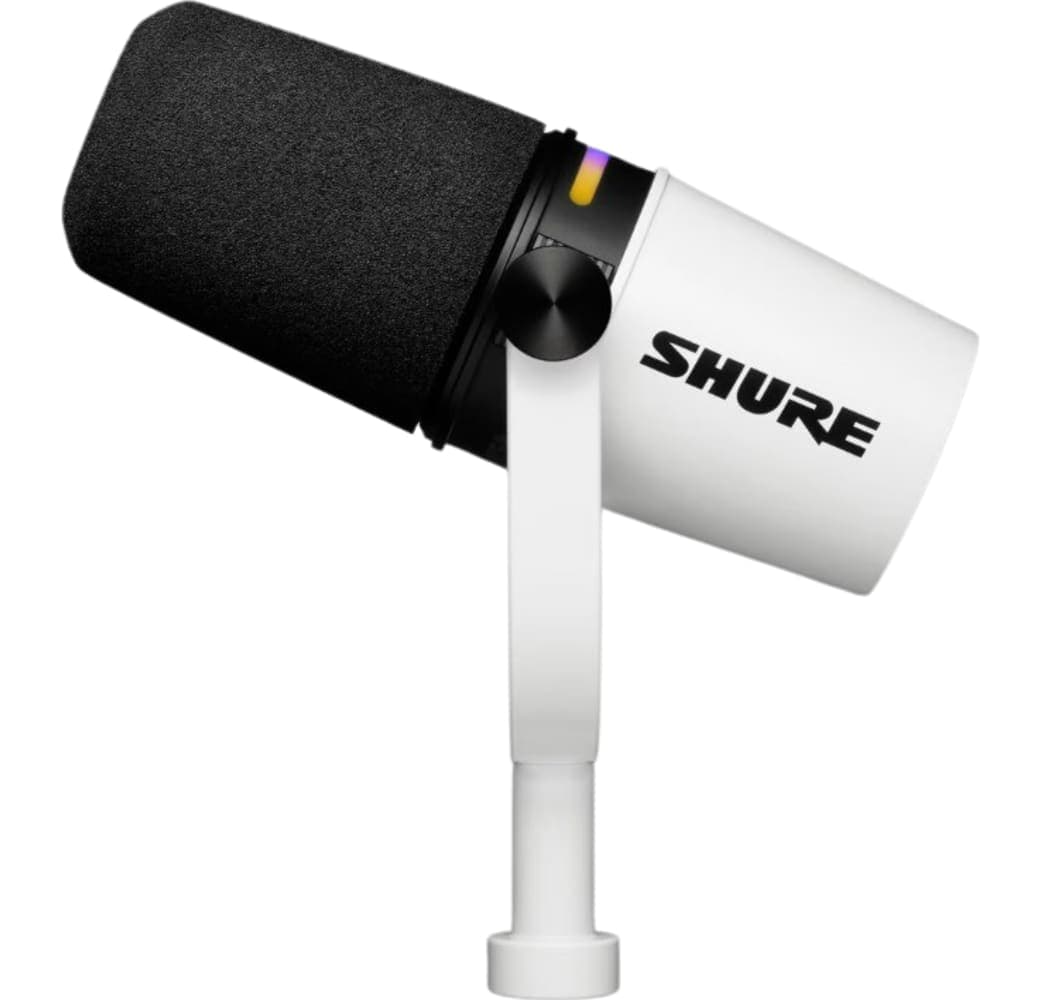 White Shure MV7+ Podcast Microphone.2