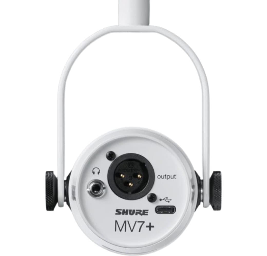 White Shure MV7+ Podcast Microphone.4