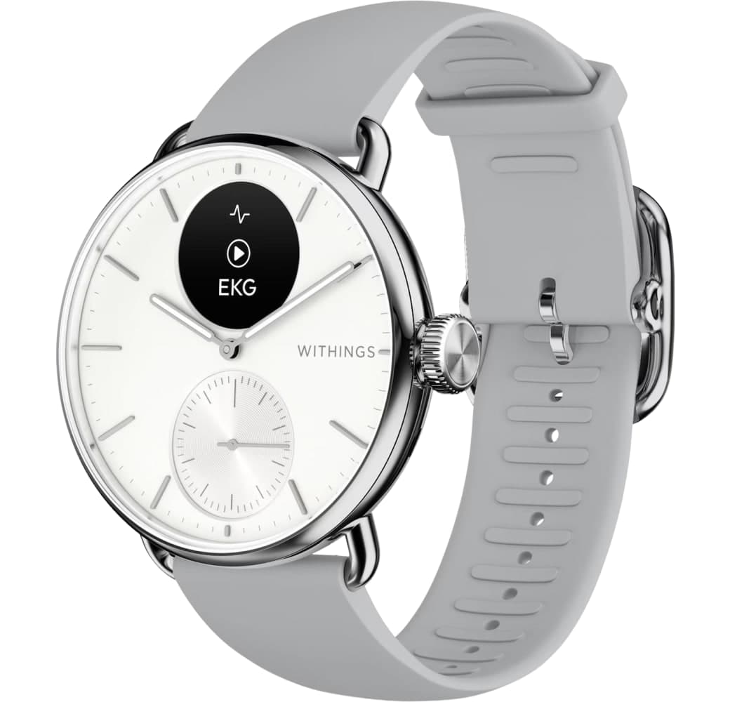 Pearl White Withings ScanWatch 2, Edelstahlgehäuse, 38 mm.1