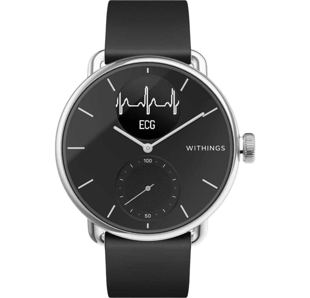 Black Withings ScanWatch 2, Edelstahlgehäuse, 42 mm.2