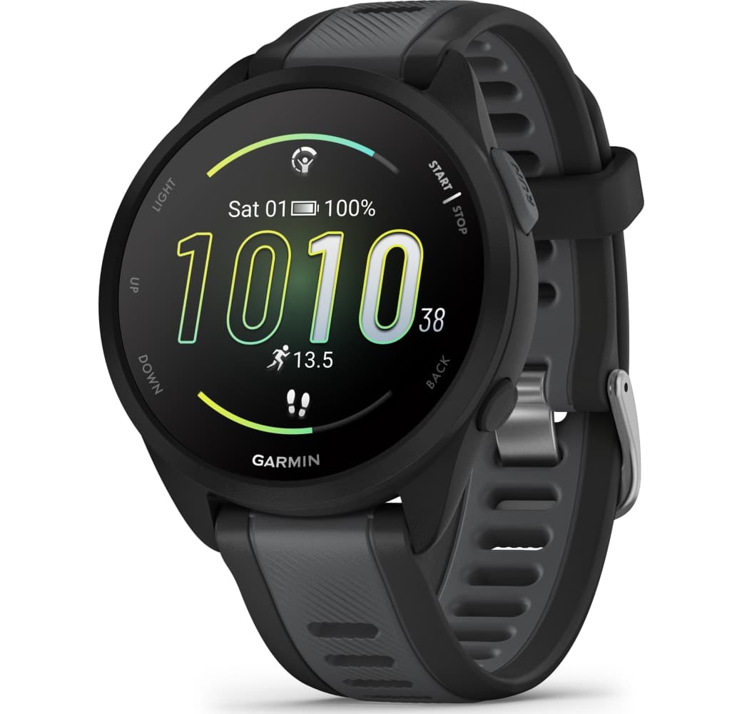 Gray Garmin Forerunner 165 , Fiber reinforced polymer case, 43mm.1