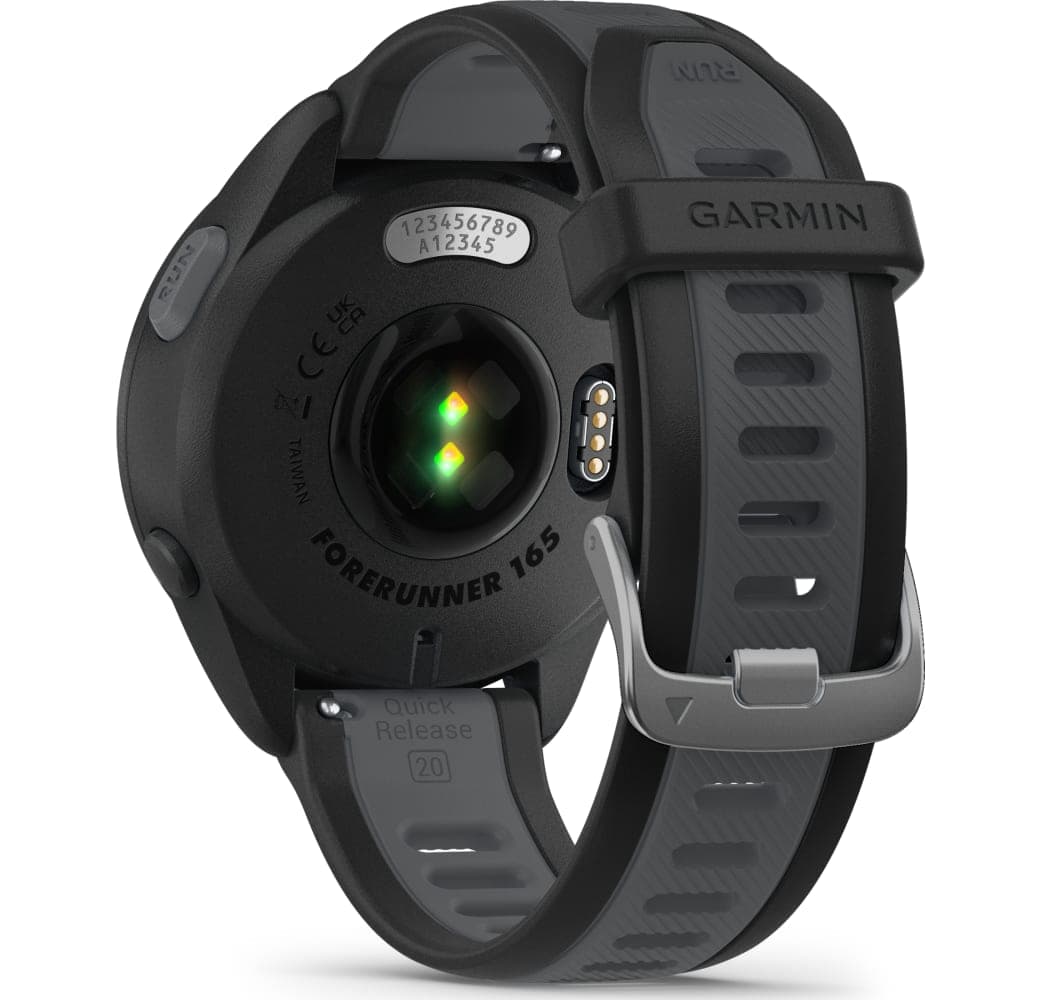 Gray Garmin Forerunner 165 , Fiber reinforced polymer case, 43mm.3