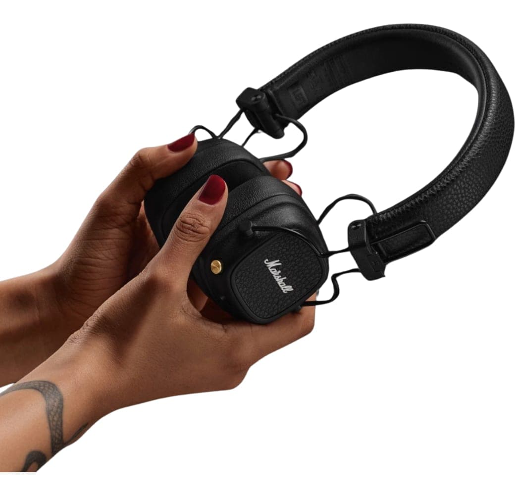 Black Marshall Major V On-ear Bluetooth Headphones.2