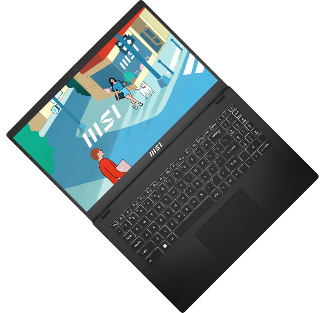 Black MSI Modern 15 B12MO-1009 Laptop - Intel® Core™ i5-1235U - 16GB - 512GB SSD - Intel® Iris® Xᵉ Grafik.5