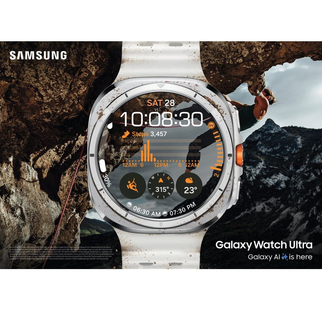 Weiß Samsung Galaxy Watch Ultra LTE Smartwatch, Titanium Case, 47 mm.6