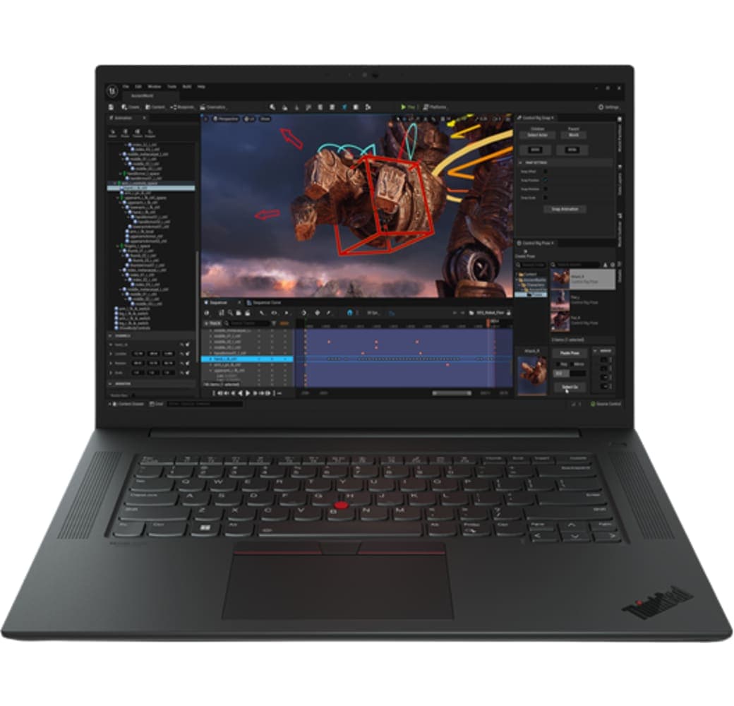 Black Lenovo ThinkPad P1 G6 16" Laptop - Intel® Core™ i7-13700H - 32GB - 1TB SSD - NVIDIA® RTX 2000.1