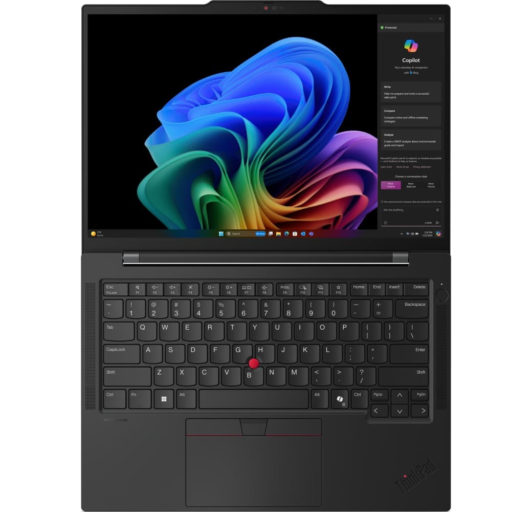 Schwarz Lenovo ThinkPad T14s Gen 6 Copilot+ PC Notebook - Qualcomm® Snapdragon X Elite - 32GB - 1TB SSD - Adreno™ Onboard Graphics.4