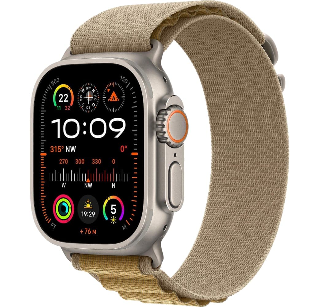 Sahara-beige Apple Watch Ultra 2 GPS + mobiel, titanium kast, 49 mm.1