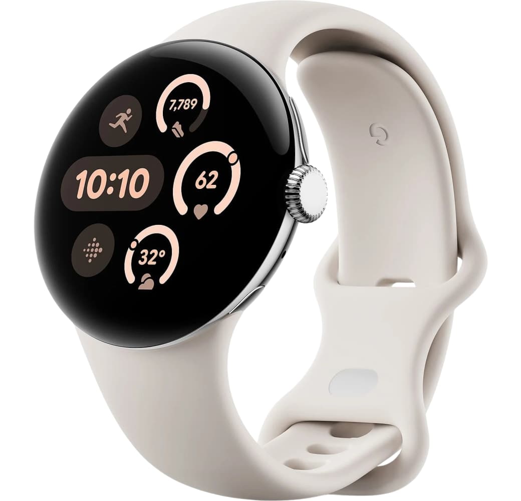Porcelain Google Pixel Watch3 Smartwatch, Aluminium Case, 45mm.1